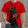 Red Doberman Dog Portrait for Everyday Summer Outings and Casual Canine Lovers All-over Print Unisex T-shirt - 4