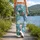 Sheep Among Clouds and Stars for Dreamy Yoga Sessions and Cozy Active Days for Women Leggings - 12