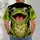 Smiling Lime Green Frog Face For Playful Outings, Nature Lovers And Froggy Fun All-over Print Unisex T-shirt - 6
