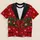 Red Tuxedo Christmas Outfit with Evergreen and Snowflakes for Holiday Parties All-over Print Unisex T-shirt - 5