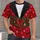 Red Tuxedo Christmas Outfit with Evergreen and Snowflakes for Holiday Parties All-over Print Unisex T-shirt - 1