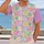 Pastel Daisy Checkerboard for Cheerful Spring Days and Colorful Everyday Weekend Wear All-over Print Unisex T-shirt - 2