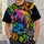 Neon Gaming Controller and Graffiti for Casual Gamer Hangouts and Weekend Play Everyday All-over Print Unisex T-shirt - 5
