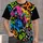 Neon Gaming Controller and Graffiti for Casual Gamer Hangouts and Weekend Play Everyday All-over Print Unisex T-shirt - 4