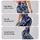 Cobalt Blue Geometric Wildcat Motifs for Bold Yoga, Pilates and Fitness Sessions Leggings - 8