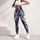 Cobalt Blue Geometric Wildcat Motifs for Bold Yoga, Pilates and Fitness Sessions Leggings - 4