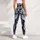 Cobalt Blue Geometric Wildcat Motifs for Bold Yoga, Pilates and Fitness Sessions Leggings - 5