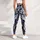 Cobalt Blue Geometric Wildcat Motifs for Bold Yoga, Pilates and Fitness Sessions Leggings - 5