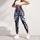 Cobalt Blue Geometric Wildcat Motifs for Bold Yoga, Pilates and Fitness Sessions Leggings - 6