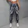 Cobalt Blue Geometric Wildcat Motifs for Bold Yoga, Pilates and Fitness Sessions Leggings - 4