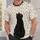 Black Cat With Colorful Stars for Whimsical Everyday Style All-over Print Unisex T-shirt - 5