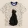 Black Cat With Colorful Stars for Whimsical Everyday Style All-over Print Unisex T-shirt - 1