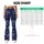 Indigo Botanical Linework for Yoga, Pilates, and Outdoor Fitness Training Lifestyle Leggings - 7