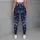 Indigo Botanical Linework for Yoga, Pilates, and Outdoor Fitness Training Lifestyle Leggings - 6