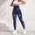 Indigo Botanical Linework for Yoga, Pilates, and Outdoor Fitness Training Lifestyle Leggings - 4