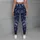 Indigo Botanical Linework for Yoga, Pilates, and Outdoor Fitness Training Lifestyle Leggings - 5