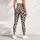 Black And White Leopard Spots For Yoga, Gym Training And Pilates Activewear Style Leggings - 6