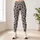 Black And White Leopard Spots For Yoga, Gym Training And Pilates Activewear Style Leggings - 4