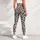 Black And White Leopard Spots For Yoga, Gym Training And Pilates Activewear Style Leggings - 4