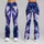 Indigo Violet Marble Swirls for Yoga Pilates and Gym Training Leggings - 9