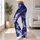 Indigo Violet Marble Swirls for Yoga Pilates and Gym Training Leggings - 12
