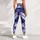 Indigo Violet Marble Swirls for Yoga Pilates and Gym Training Leggings - 6