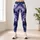 Indigo Violet Marble Swirls for Yoga Pilates and Gym Training Leggings - 4