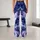 Indigo Violet Marble Swirls for Yoga Pilates and Gym Training Leggings - 10