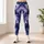 Indigo Violet Marble Swirls for Yoga Pilates and Gym Training Leggings - 6
