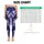 Indigo Violet Marble Swirls for Yoga Pilates and Gym Training Leggings - 3