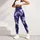 Indigo Violet Marble Swirls for Yoga Pilates and Gym Training Leggings - 5