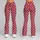 Burgundy And Ivory Polka Dots For Summer Yoga, Cycling And Weekend Fitness Style Leggings - 9