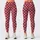 Burgundy And Ivory Polka Dots For Summer Yoga, Cycling And Weekend Fitness Style Leggings - 3