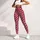 Burgundy And Ivory Polka Dots For Summer Yoga, Cycling And Weekend Fitness Style Leggings - 5