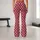 Burgundy And Ivory Polka Dots For Summer Yoga, Cycling And Weekend Fitness Style Leggings - 10