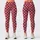 Burgundy And Ivory Polka Dots For Summer Yoga, Cycling And Weekend Fitness Style Leggings - 1