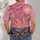 Pink Swirling Starry Sky and Tuscan Village for Art Lovers and Creative Getaways All-over Print Unisex T-shirt - 6