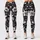 Monochrome Botanical Flowers For Yoga, Pilates And Everyday Activewear Leggings - 3