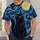 Black Cat Under a Golden Starry Sky for Whimsical Everyday Style All-over Print Unisex T-shirt - 5