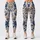 Indigo Songbird And Wildflower Motifs For Yoga, Pilates, Cycling And Outdoor Training Leggings - 3