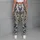 Indigo Songbird And Wildflower Motifs For Yoga, Pilates, Cycling And Outdoor Training Leggings - 5