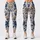Indigo Songbird And Wildflower Motifs For Yoga, Pilates, Cycling And Outdoor Training Leggings - 1