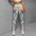 Electric Neon Paint Splashes for Yoga, Gym Training and Vibrant Summer Activewear Leggings - 5