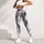 White Charcoal Marble Veining for Yoga, Gym Workouts, and Everyday Activewear Leggings - 5