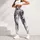 White Charcoal Marble Veining for Yoga, Gym Workouts, and Everyday Activewear Leggings - 5