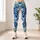 Blue Tropical Jungle Leaves And Orchids For Yoga, Running And Summer Fitness Women Leggings - 4