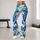 Blue Tropical Jungle Leaves And Orchids For Yoga, Running And Summer Fitness Women Leggings - 11