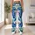 Blue Tropical Jungle Leaves And Orchids For Yoga, Running And Summer Fitness Women Leggings - 12