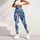 Blue Tropical Jungle Leaves And Orchids For Yoga, Running And Summer Fitness Women Leggings - 5