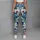 Blue Tropical Jungle Leaves And Orchids For Yoga, Running And Summer Fitness Women Leggings - 4